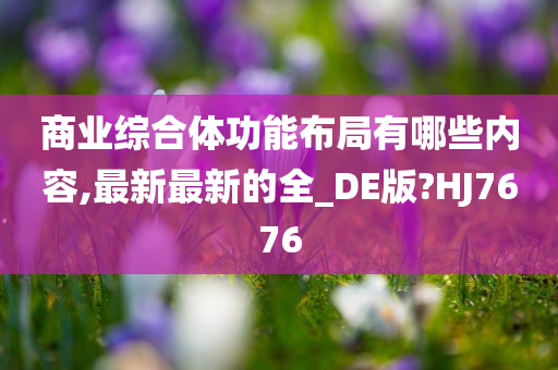 商业综合体功能布局有哪些内容,最新最新的全_DE版?HJ7676