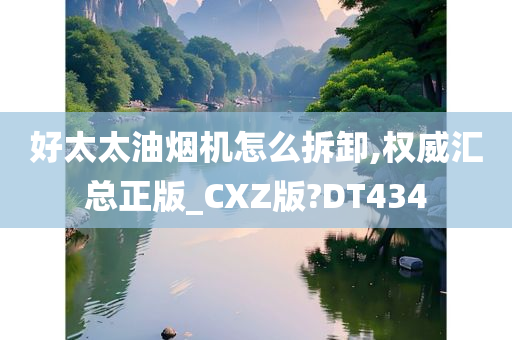 好太太油烟机怎么拆卸,权威汇总正版_CXZ版?DT434