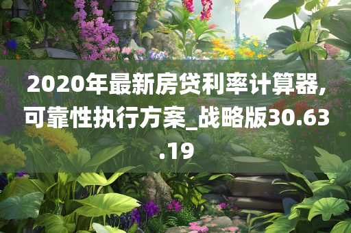 2020年最新房贷利率计算器,可靠性执行方案_战略版30.63.19