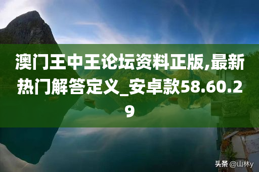 澳门王中王论坛资料正版,最新热门解答定义_安卓款58.60.29