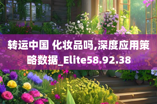 转运中国 化妆品吗,深度应用策略数据_Elite58.92.38