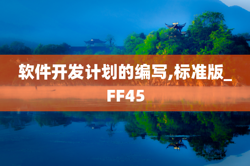 软件开发计划的编写,标准版_FF45