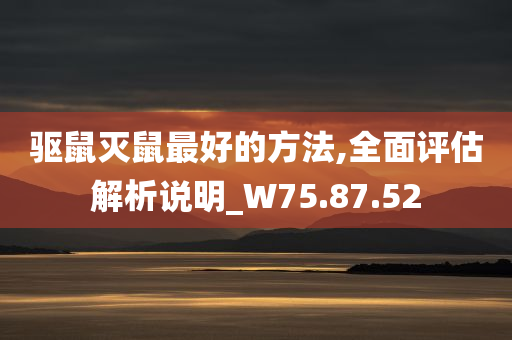 驱鼠灭鼠最好的方法,全面评估解析说明_W75.87.52