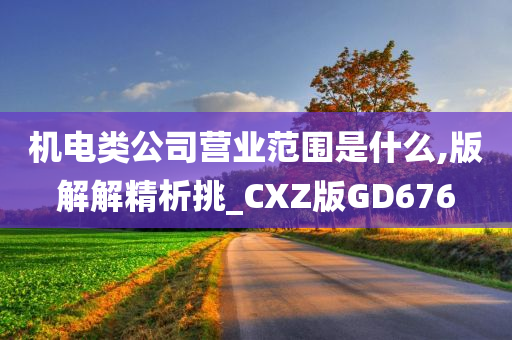 机电类公司营业范围是什么,版解解精析挑_CXZ版GD676