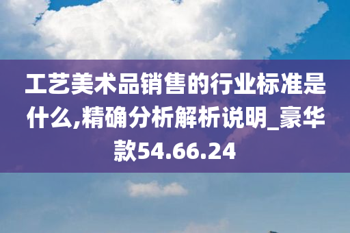 工艺美术品销售的行业标准是什么,精确分析解析说明_豪华款54.66.24