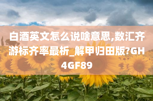 白酒英文怎么说啥意思,数汇齐游标齐率最析_解甲归田版?GH4GF89