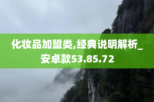 化妆品加盟类,经典说明解析_安卓款53.85.72