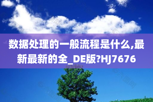 数据处理的一般流程是什么,最新最新的全_DE版?HJ7676