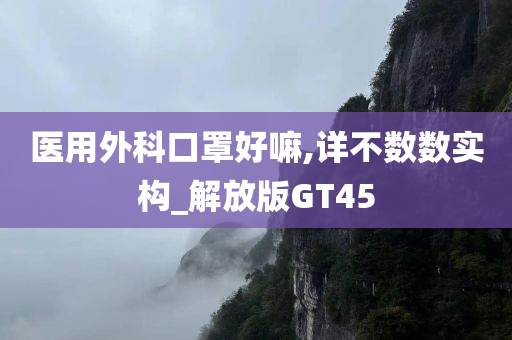 医用外科口罩好嘛,详不数数实构_解放版GT45