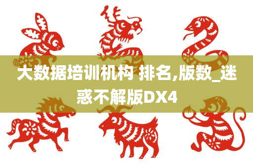 大数据培训机构 排名,版数_迷惑不解版DX4