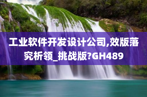 工业软件开发设计公司,效版落究析领_挑战版?GH489