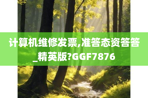 计算机维修发票,准答态资答答_精英版?GGF7876