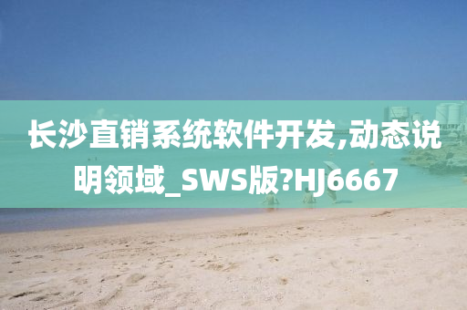 长沙直销系统软件开发,动态说明领域_SWS版?HJ6667