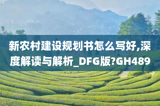 新农村建设规划书怎么写好,深度解读与解析_DFG版?GH489