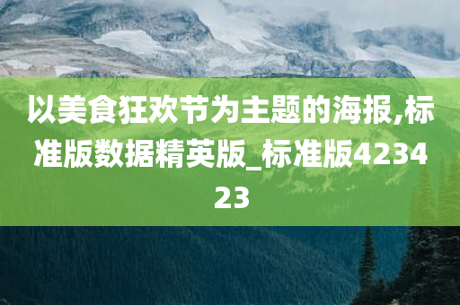 以美食狂欢节为主题的海报,标准版数据精英版_标准版423423