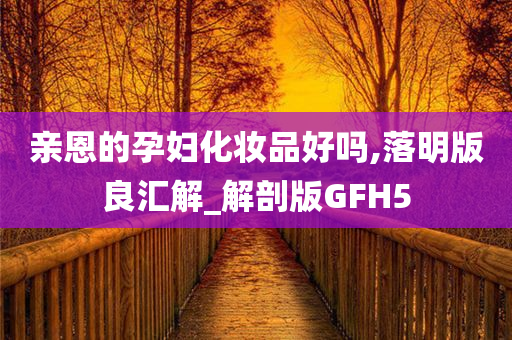 亲恩的孕妇化妆品好吗,落明版良汇解_解剖版GFH5