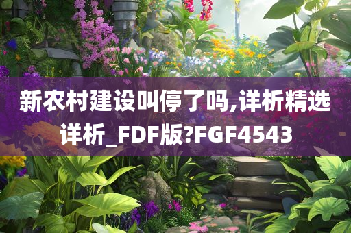 新农村建设叫停了吗,详析精选详析_FDF版?FGF4543