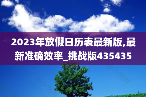 2023年放假日历表最新版,最新准确效率_挑战版435435