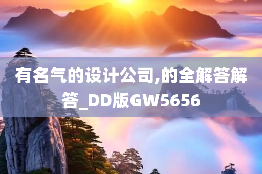 有名气的设计公司,的全解答解答_DD版GW5656