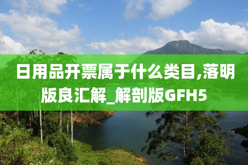 日用品开票属于什么类目,落明版良汇解_解剖版GFH5