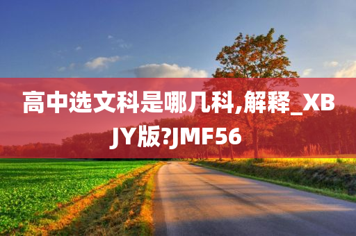 高中选文科是哪几科,解释_XBJY版?JMF56