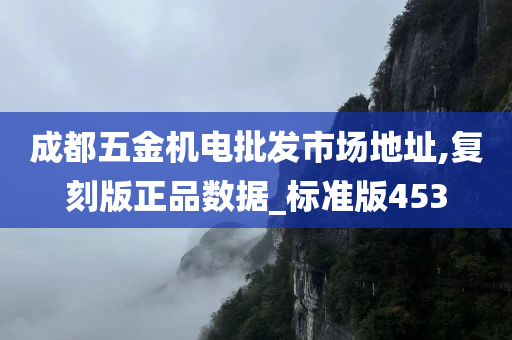 成都五金机电批发市场地址,复刻版正品数据_标准版453