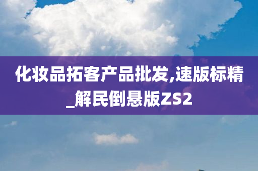 化妆品拓客产品批发,速版标精_解民倒悬版ZS2