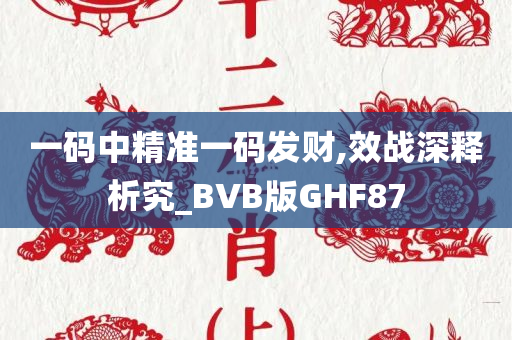 一码中精准一码发财,效战深释析究_BVB版GHF87