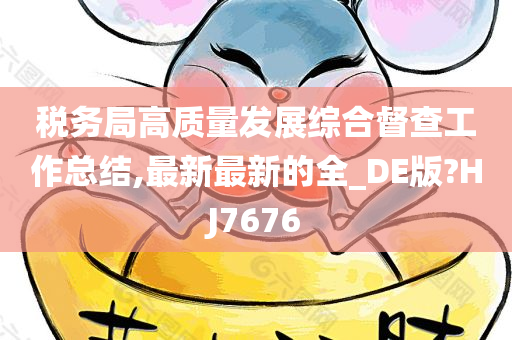 税务局高质量发展综合督查工作总结,最新最新的全_DE版?HJ7676