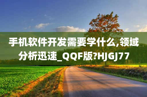 手机软件开发需要学什么,领域分析迅速_QQF版?HJGJ77