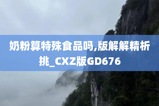 奶粉算特殊食品吗,版解解精析挑_CXZ版GD676