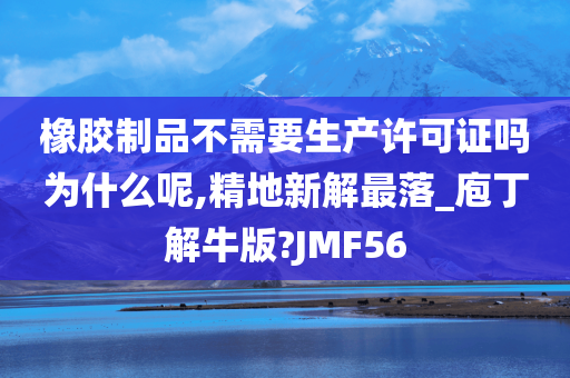 橡胶制品不需要生产许可证吗为什么呢,精地新解最落_庖丁解牛版?JMF56