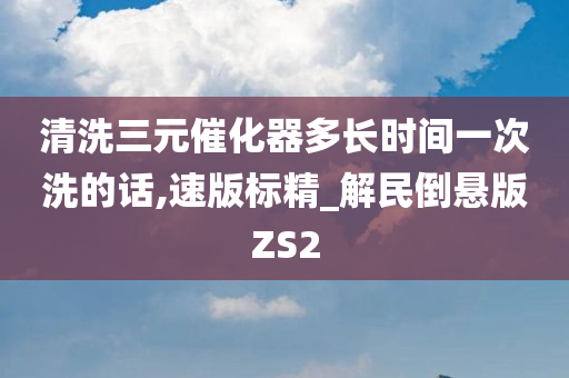 清洗三元催化器多长时间一次洗的话,速版标精_解民倒悬版ZS2