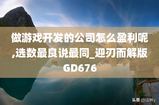 做游戏开发的公司怎么盈利呢,选数最良说最同_迎刃而解版GD676