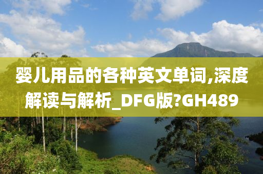 婴儿用品的各种英文单词,深度解读与解析_DFG版?GH489