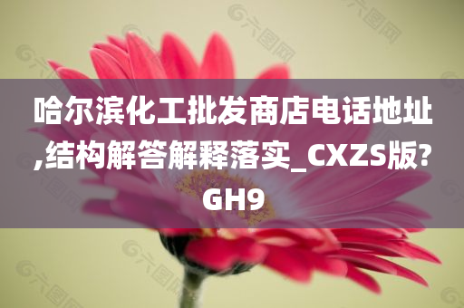 哈尔滨化工批发商店电话地址,结构解答解释落实_CXZS版?GH9