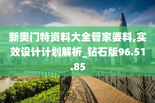 新奥门特资料大全管家婆料,实效设计计划解析_钻石版96.51.85