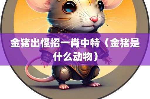 金猪出怪招一肖中特（金猪是什么动物）