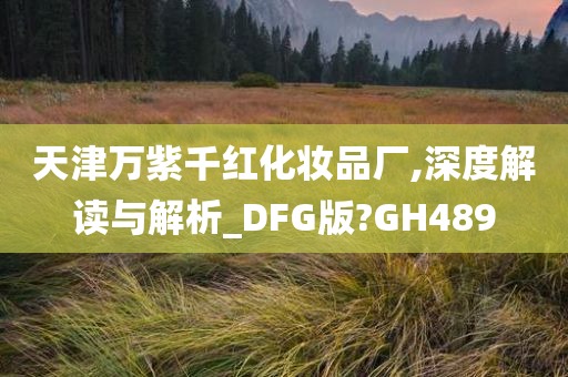 天津万紫千红化妆品厂,深度解读与解析_DFG版?GH489