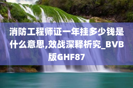 消防工程师证一年挂多少钱是什么意思,效战深释析究_BVB版GHF87