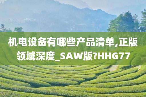 机电设备有哪些产品清单,正版领域深度_SAW版?HHG77