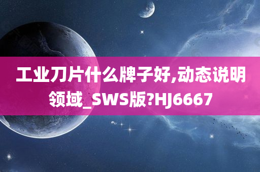 工业刀片什么牌子好,动态说明领域_SWS版?HJ6667