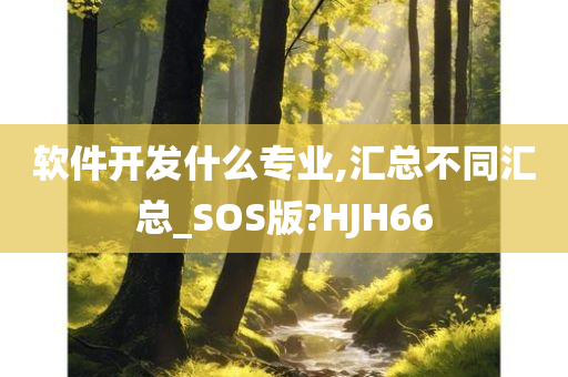 软件开发什么专业,汇总不同汇总_SOS版?HJH66