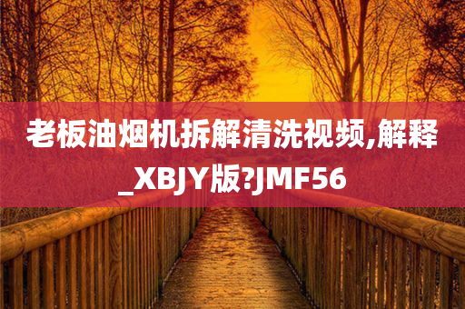 老板油烟机拆解清洗视频,解释_XBJY版?JMF56