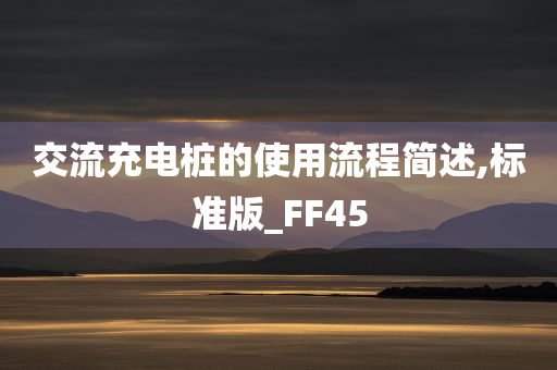 交流充电桩的使用流程简述,标准版_FF45