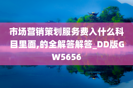 市场营销策划服务费入什么科目里面,的全解答解答_DD版GW5656