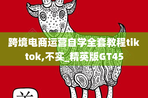 跨境电商运营自学全套教程tiktok,不实_精英版GT45