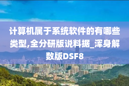 计算机属于系统软件的有哪些类型,全分研版说料据_浑身解数版DSF8