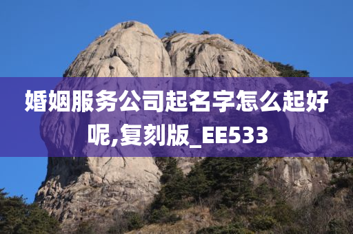 婚姻服务公司起名字怎么起好呢,复刻版_EE533