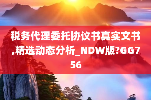 税务代理委托协议书真实文书,精选动态分析_NDW版?GG756